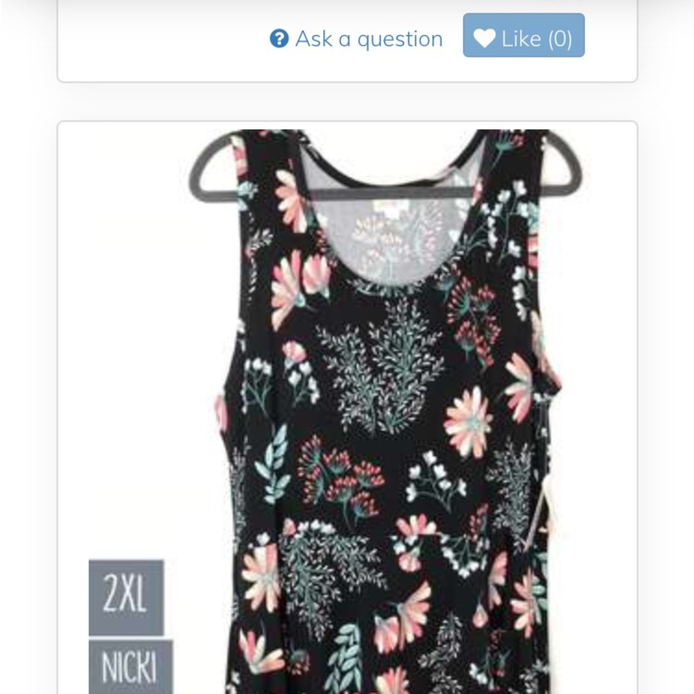 LuLaRoe Nicki Sundress never worn